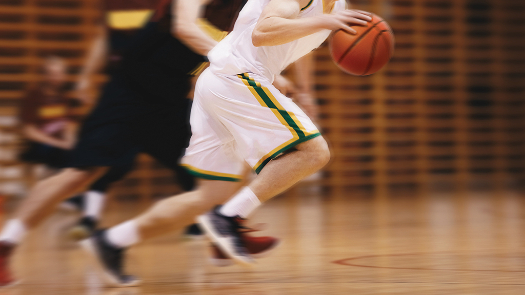 Basketball Player On Court